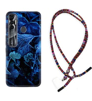 Tecno Spark 6 6 Go 8C 8 Pro 7 7 Pro Kılıf Boyun Asklı Rasta Silikon Blue Foid 1628