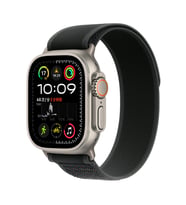 Apple Watch Ultra 49mm Uyumlu Kordon Trail Loop Hasır Yumuşak Kumaş Zore KRD-77 Kayış (Siyah-Gri)
