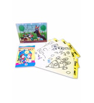 Çocuklar için Aktivite Seti 8 Parça (Puzzle, Kum Boya, Boyama Kitabı)