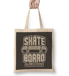 Skateboard Is Not A Crime Bez Çanta Uzun Saplı
