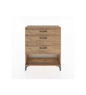 Arges Şifonyer 3 Çekmeceli 88x30x106 Çam-Çam