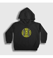 Presmono Unisex Çocuk Siyah Match Point Spor Tennis Tenis Kapüşonlu Sweatshirt 336638tt