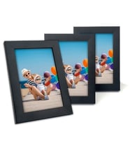 DECOLIFE ÇERÇEVE, FOTOĞRAF ÇERÇEVESİ, ANI ÇERÇEVESİ, RESİM ÇERÇEVESİ, ÇOKLU ÇERÇEVE ÜÇLÜ 13x18cm (Siyah)