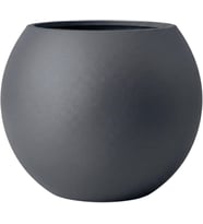 Dekoratif 27L Küre Saksı Ø35 cm (Antrasit Gölge) • Beton Görünümlü Modern Salon ve Bahçe Saksısı
