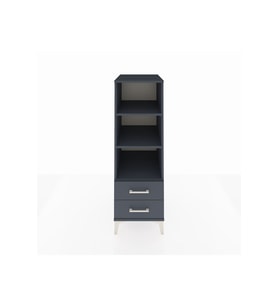 Kronos Dolap 3 Raflı 2 Çekmeceli 44x59x134 Antrasit-Antrasit