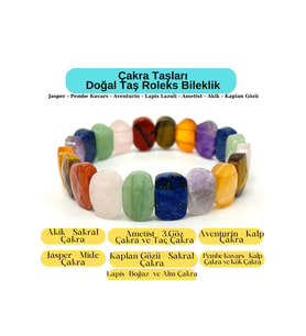 Sertifikalı Çakra Taşları Doğal Taş Roleks Bileklik