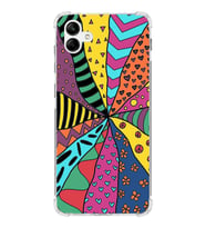 PrintiFy Samsung Galaxy A04e Uyumlu Retro Color 4 Baskılı Şeffaf Köşe Korumalı Antişok Kılıf
