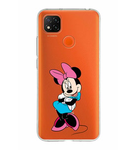 Xiaomi Redmi 9C Uyumlu Kapak Minnie Mouse Tasarımlı Şeffaf Silikon Kılıf
