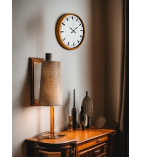 36 Cm Turuncu Sade Şık Duvar Saati (Standart)