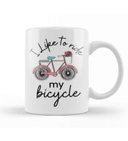 I Love My Husband Couple Bicycle Kupa Bardak Porselen