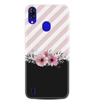 Reeder P13 Blue Kılıf Desenli Silikon Strip Pink Flowers