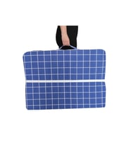 Katlanır Yer Yatağı Sünger Yatak Mavi Pano 80x180 Cm-6 Cm Tek Kişilik