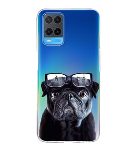 PrintiFy Oppo A54 4G ile Uyumlu Köpek 3 Kamera Korumalı Şeffaf Kılıf