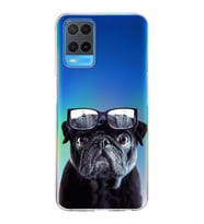 PrintiFy Oppo A54 4G ile Uyumlu Köpek 3 Kamera Korumalı Şeffaf Kılıf