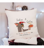Sevgili ( Tom & Jerry ) Tasarımlı Yastık Kişiye Özel