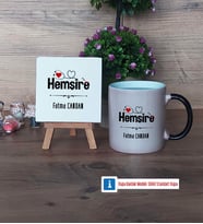 Hemşire Dekoratif Taş, Kupa Bardak Kırmızı Hediye (Model 8)