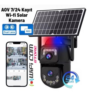 Aov 7/24 Kayıt Özellikli Wi-Fi Solar Kamera