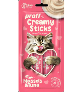 Proff Creamy Ton Balıklı ve Midyeli Kedi Ödülü 4'lü