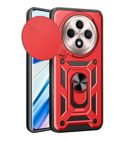 Xiaomi Redmi 14c Kılıf Pars Lens Yüzüklü Silikon - Kırmızı