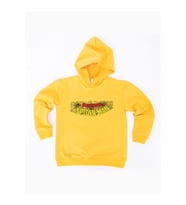 Spiderman baskılı örümcek adam kapüşonlu pamuklu kumaş çocuk sweatshirt (Sarı)