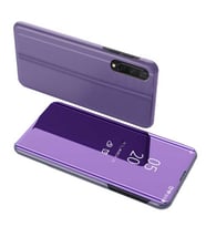 Xiaomi Mi 9 Lite Uyumlu Aynalı Kapaklı Lüx Kılıf (Mavi)