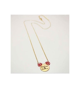 Kırmızı Kulaklı Mickey 925 Ayar Gümüş Sevgiliye,arkadaşa Hediye Kolye