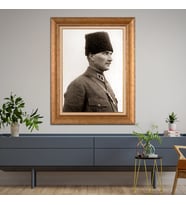 Altın Varaklı Paspartulu Çerçeveli Tablo hb974