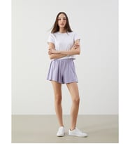 LCW ECO Lila Beli Lastikli Kadın Şort