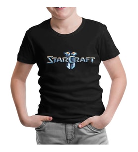 Starcraft Logo Siyah Çocuk Tshirt