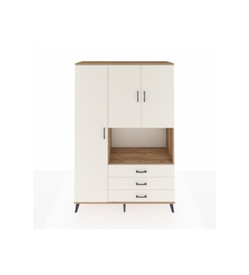 Hyperion Gardrop 6 Raflı 3 Çekmeceli 3 Kapaklı 132x44x195 Çam-Aytaşı