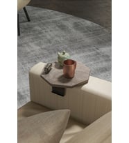 Yan Sehpa Ayarlanabilir Tepsi Dekoratif Modern Tepsi Sekizgen Efes