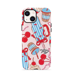 iPhone 15 Plus Vorian Çift Katmanlı MagSafe Kılıf Dolce Cherry Picnic