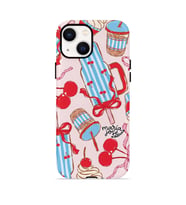 iPhone 15 Plus Vorian Çift Katmanlı MagSafe Kılıf Dolce Cherry Picnic