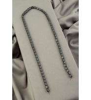 Hematit Doğal Taş Parlak Füme Yassı Altıgen Kesim 4x6mm Dizi [AA]