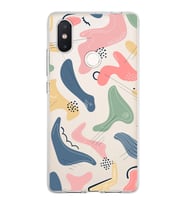 Xiaomi Mi 8 Se Uyumlu Kapak Abstract Tasarımlı Şeffaf Silikon Kılıf