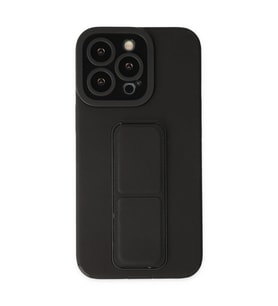 iPhone 13 Pro Kılıf Mega Standlı Silikon - Siyah