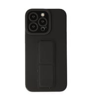 iPhone 13 Pro Kılıf Mega Standlı Silikon - Siyah