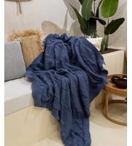 Koza Home Espuma De Mar İndigo Tek Kişilik Battaniye 160x220 37141