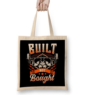 Built Not Bought Weightlifting Barbell Gym Workout Bez Çanta Uzun Saplı
