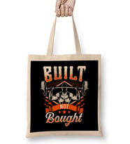 Built Not Bought Weightlifting Barbell Gym Workout Bez Çanta Uzun Saplı