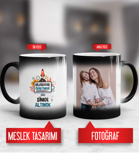 Bilgisayar Öğretmenine Hediye Bilgisayar Öğretmeni Kupa Bardak Sihirli Fotoğraflı