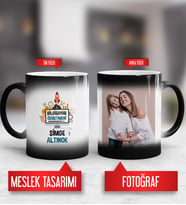 Bilgisayar Öğretmenine Hediye Bilgisayar Öğretmeni Kupa Bardak Sihirli Fotoğraflı