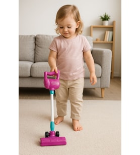 Çocuk Dik Elektrik Süpürgesi Pembe 50 Cm (K.Pembe)