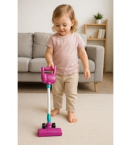 Çocuk Dik Elektrik Süpürgesi Pembe 50 Cm (K.Pembe)