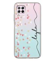 Huawei Dikey Pudra Kalpler Tasarımlı Şeffaf Telefon Kılıfı