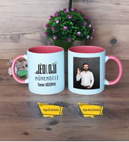 Jeoloji Mühendisi Kupa Bardak Pembe Fotoğraflı Mühendisler Günü Hediyesi