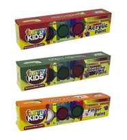 Funny Kids 18x25 ml. Boya Seti (6 Akrilik, 6 Guaj, 6 Parmak) 