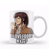 Attack On Titan Sasha I Love Food M'Kay Kupa Bardak Porselen