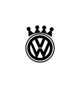 Volkswagen İçin Uyumlu Aksesuar Kral Taçlı Oto Arkası Sticker 19*15 Cm