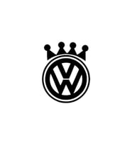 Volkswagen İçin Uyumlu Aksesuar Kral Taçlı Oto Arkası Sticker 19*15 Cm